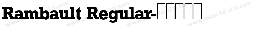Rambault Regular字体转换